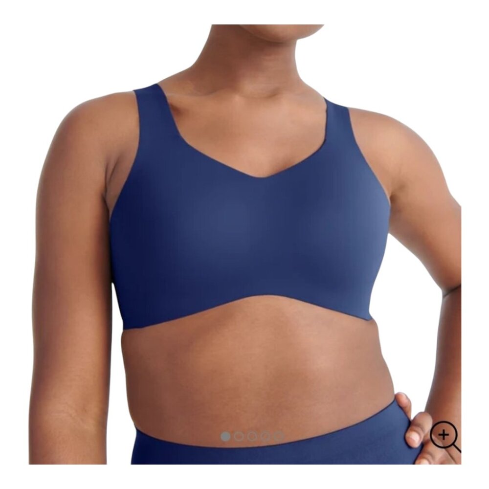 knix Wireless Seamless Bralette in Deep Blue